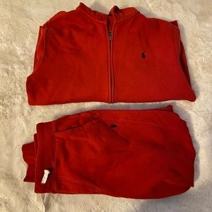 Ralph Lauren red polo sweatsuit